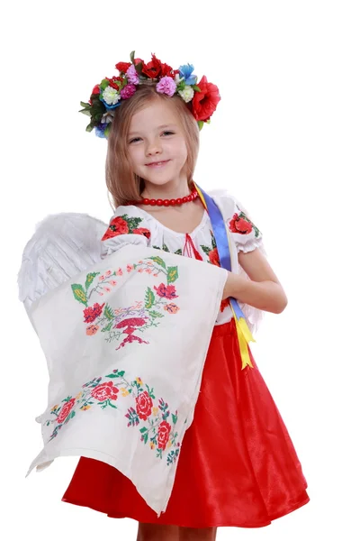 Girl in Ukrainian national costume — Stock Photo, Image