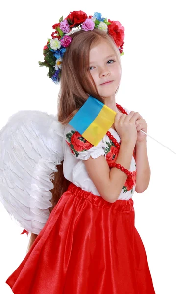 Girl in a national Ukrainian suit — Stock Photo, Image