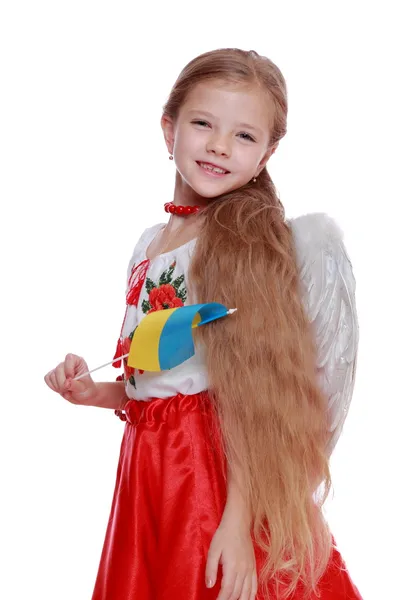 Flicka i nationella ukrainska kostym — Stockfoto
