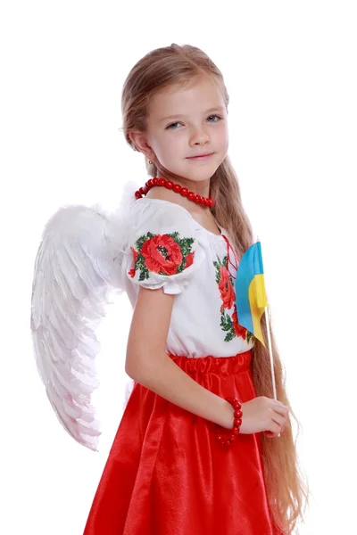 Girl in a national Ukrainian suit — Stock Photo, Image