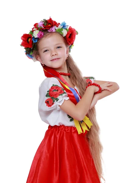 Fille dans un costume national ukrainien — Photo