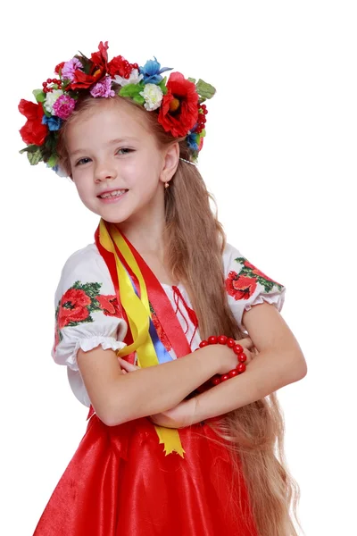 Girl in a Ukrainian national costume — Stock Photo, Image