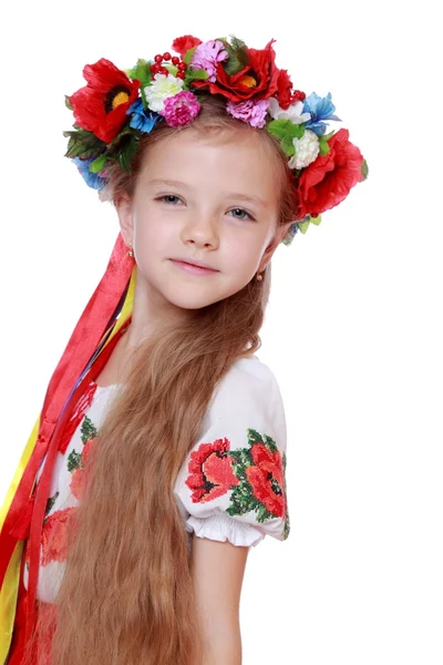 Girl in a Ukrainian national costume — Stock Photo, Image