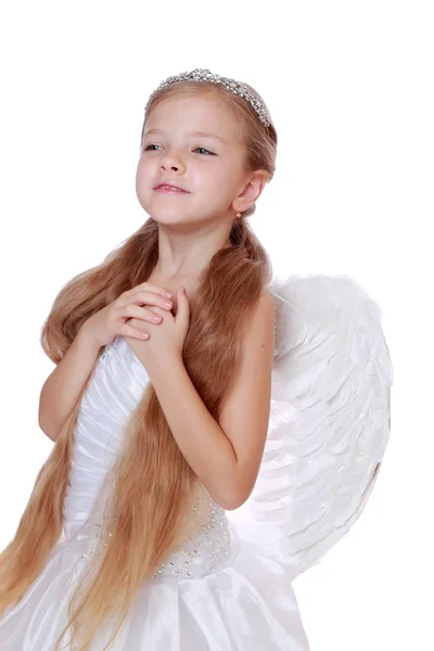 年轻的天使女孩 — 图库照片