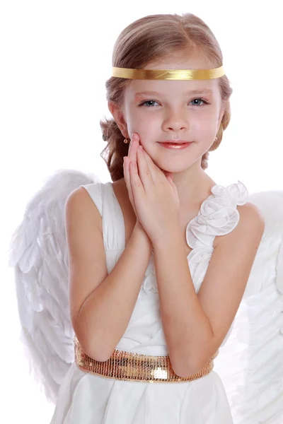 素敵な天使のような小さな女の子 — ストック写真