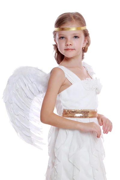 Angel linda menina bonito — Fotografia de Stock