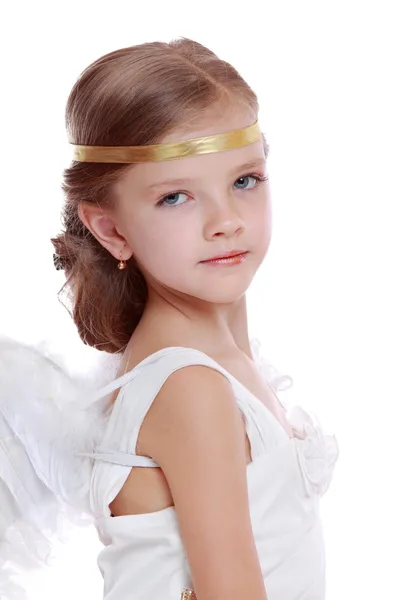 Angel linda menina bonito — Fotografia de Stock