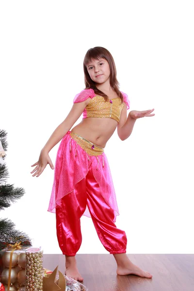 Belly-dancer on Christmas — Stock Photo, Image