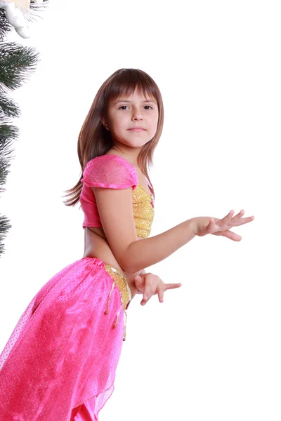 Bailarina del vientre en Navidad — Foto de Stock