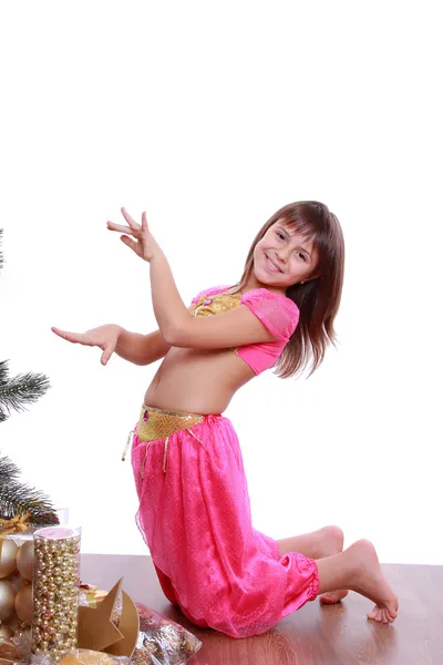 Arabic dancer over Christmas — Stock Photo, Image