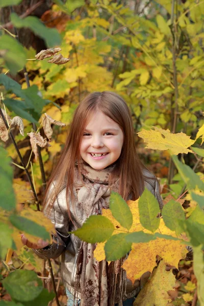 Girl in autumn time — Stock Photo, Image