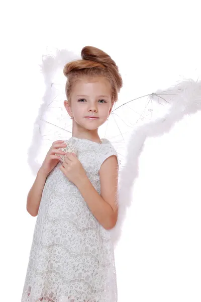 Little angel on Christmas — Stock Photo, Image