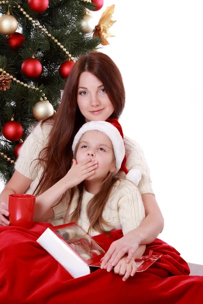 Grazioso ritratto di famiglia a Natale — Foto Stock