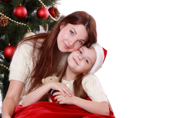 Grazioso ritratto di famiglia a Natale — Foto Stock