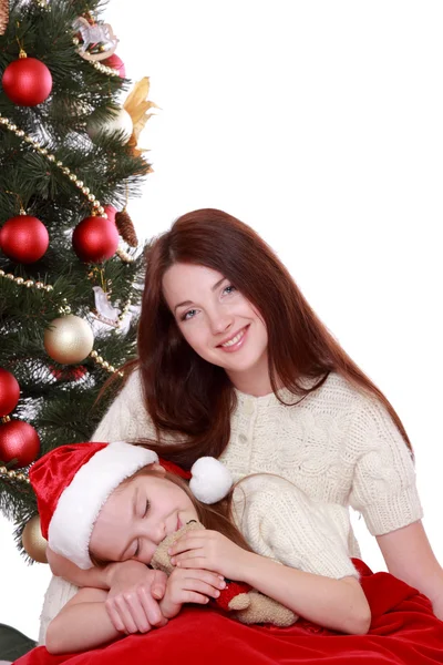 Mooie familieportret op Kerstmis — Stockfoto