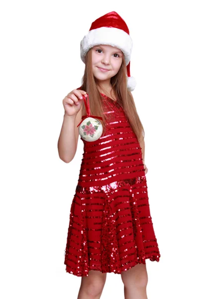 Little Santa girl — Stock Photo, Image