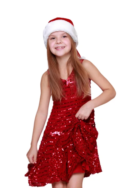 Santa flicka dansa — Stockfoto