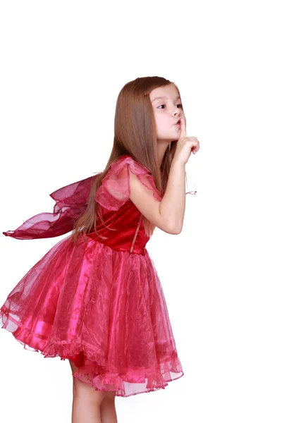 Girl wearing butterfly costume — Stock Photo, Image