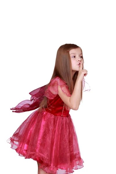 Girl wearing butterfly costume — Stock Photo, Image