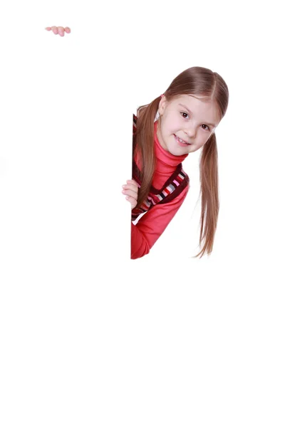 Kleines Mädchen mit Leerzeichen — Stockfoto