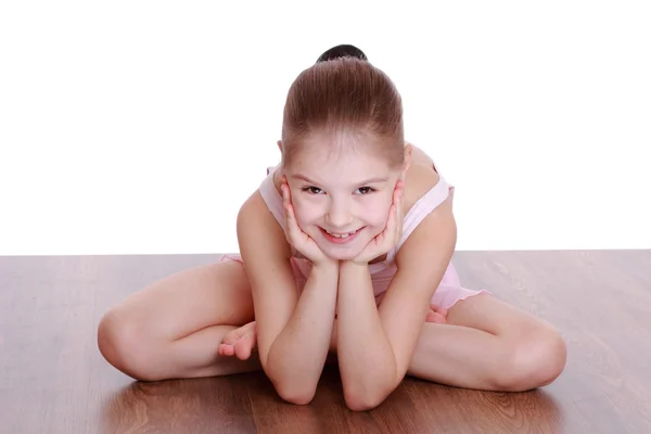 Bailarina sobre fondo blanco — Foto de Stock