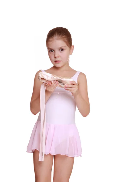 Ballerina holding pointe — Stock Photo, Image