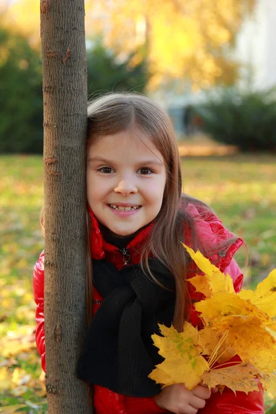 Petite fille à l'automne — Photo