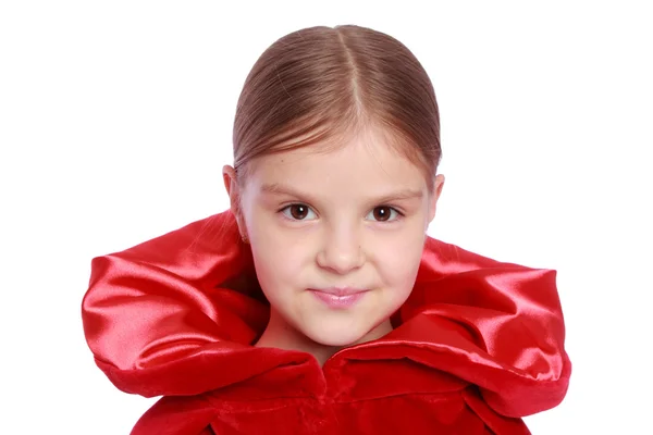 Girl dressed as Little Red Riding Hood — Stock Photo, Image