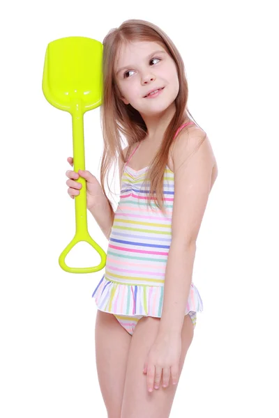 Little girl in swimsuit — Stock Photo, Image