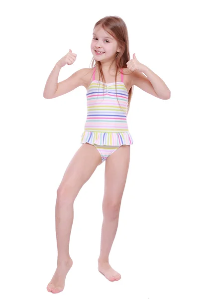 Dziewczynka w strój kąpielowy — Zdjęcie stockowe