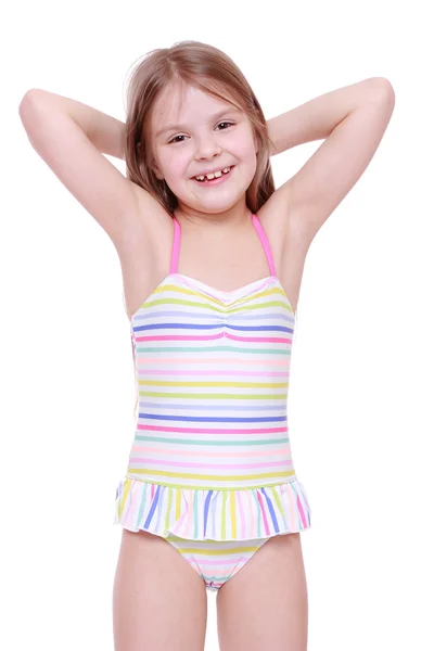 Little girl in swimsuit — Stock Photo, Image