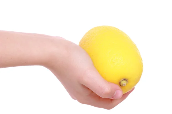 Hand with lemon — Stock Photo, Image