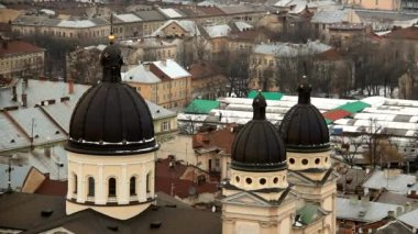 lviv çatı üzerine havadan görünümü