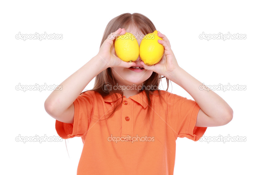 Girl with lemons