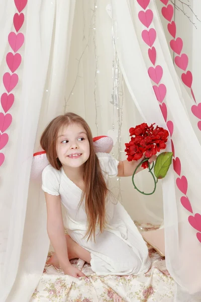 Girl on St.Valentine holiday — Stock Photo, Image