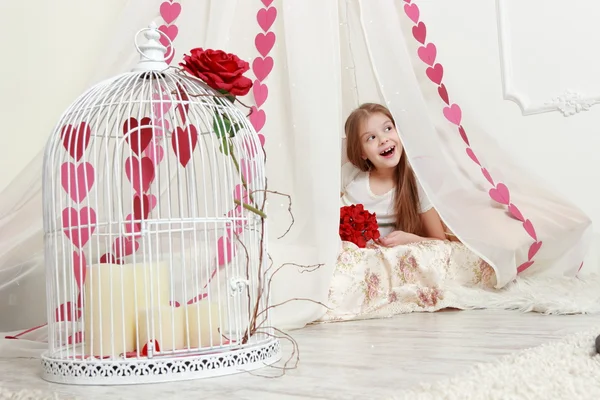 Girl on St.Valentine holiday — Stock Photo, Image