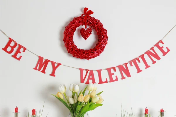 Red heart decoration — Stock Photo, Image