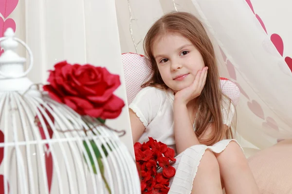 Girl on St.Valentine holiday — Stock Photo, Image