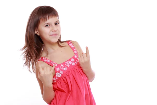 Young girl with long hair — Stock Photo, Image