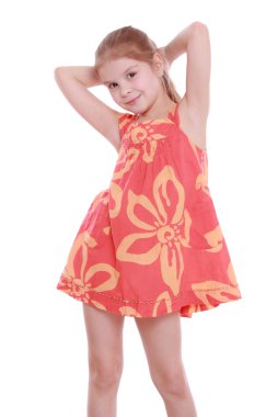 parlak bir sundress kız