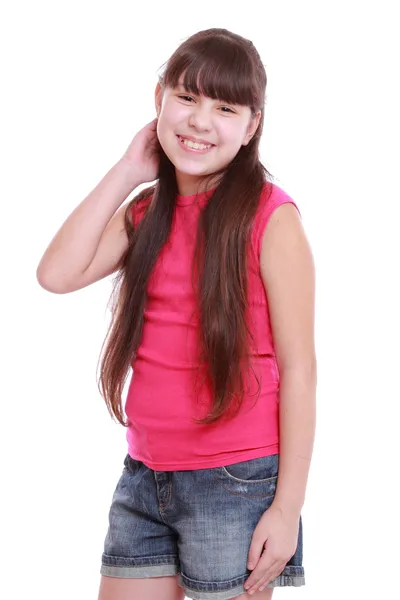 Girl poses for a picture — Stock Photo, Image