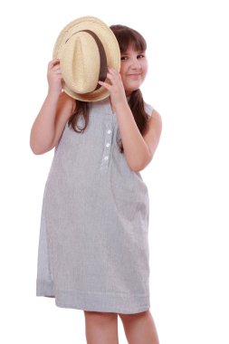 Hasır şapkalı kız.