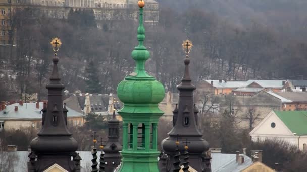 Staden i lviv, Ukraina — Stockvideo