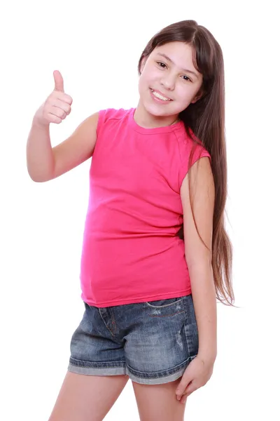 Girl poses for a picture — Stock Photo, Image