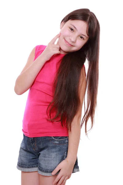 Girl poses for a picture Stock Photo