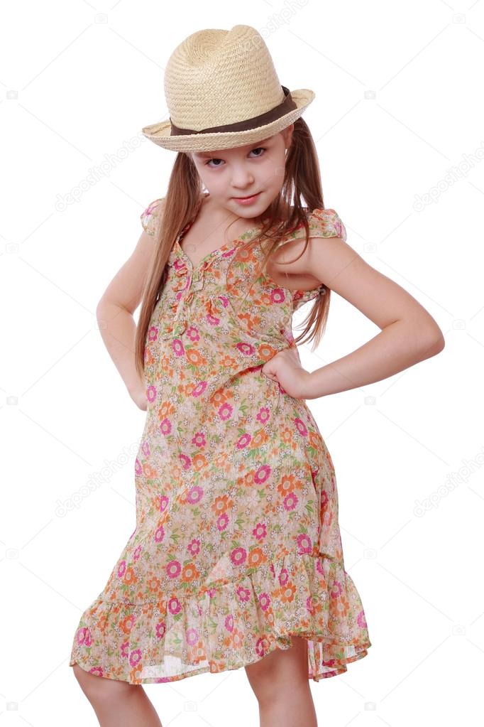 girl in summer dress