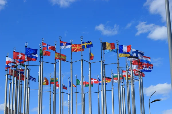 European Flags in Moscow — Stock Photo, Image