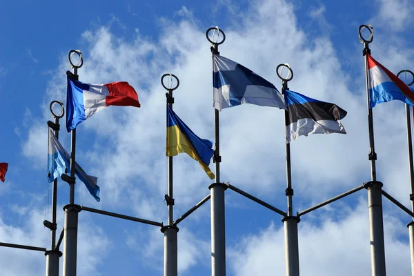 European Flags in Moscow — Stock Photo, Image