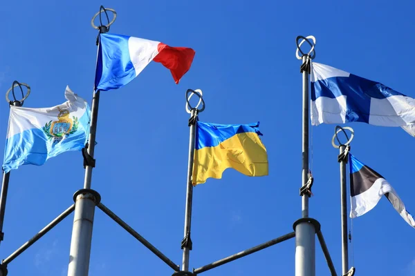 Bandeiras europeias em Moscovo — Fotografia de Stock