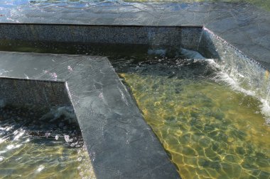 doğal görünüm üzerinde çeşme ile yansımaları, Moskova, Rusya Federasyonu